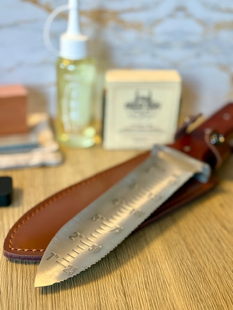 Dig Deep Bundle:  Rosewood Hori Hori | Sharpening Kit | Hand Soap