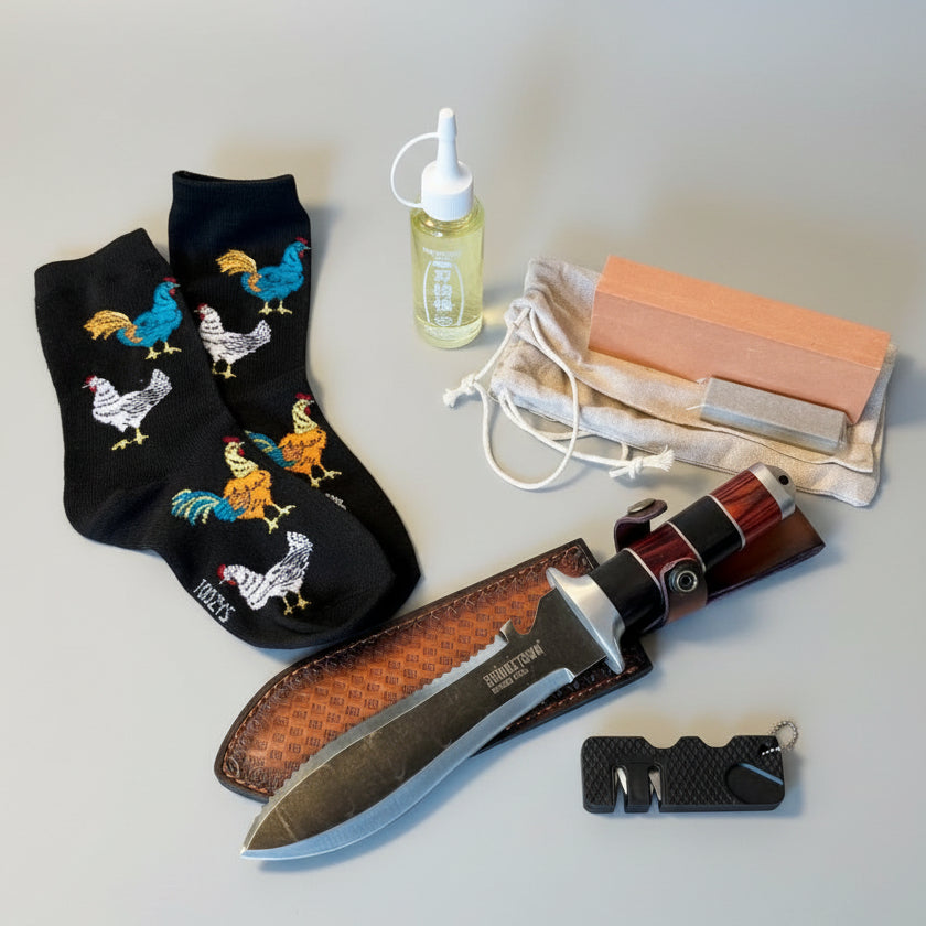 Hero Bundle: Hero Hori | Sharpening Kit | Rooster Socks Horihori.com