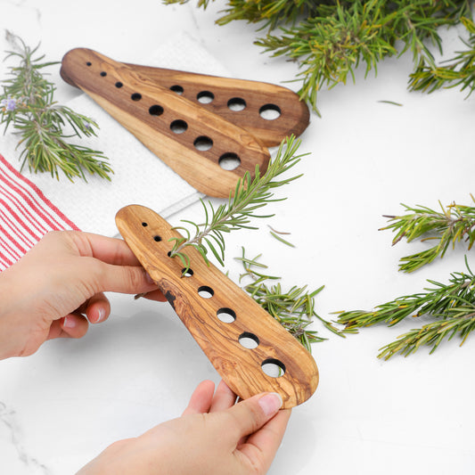 Herb Stripper | Handmade Olive Wood | Sustainable Tool