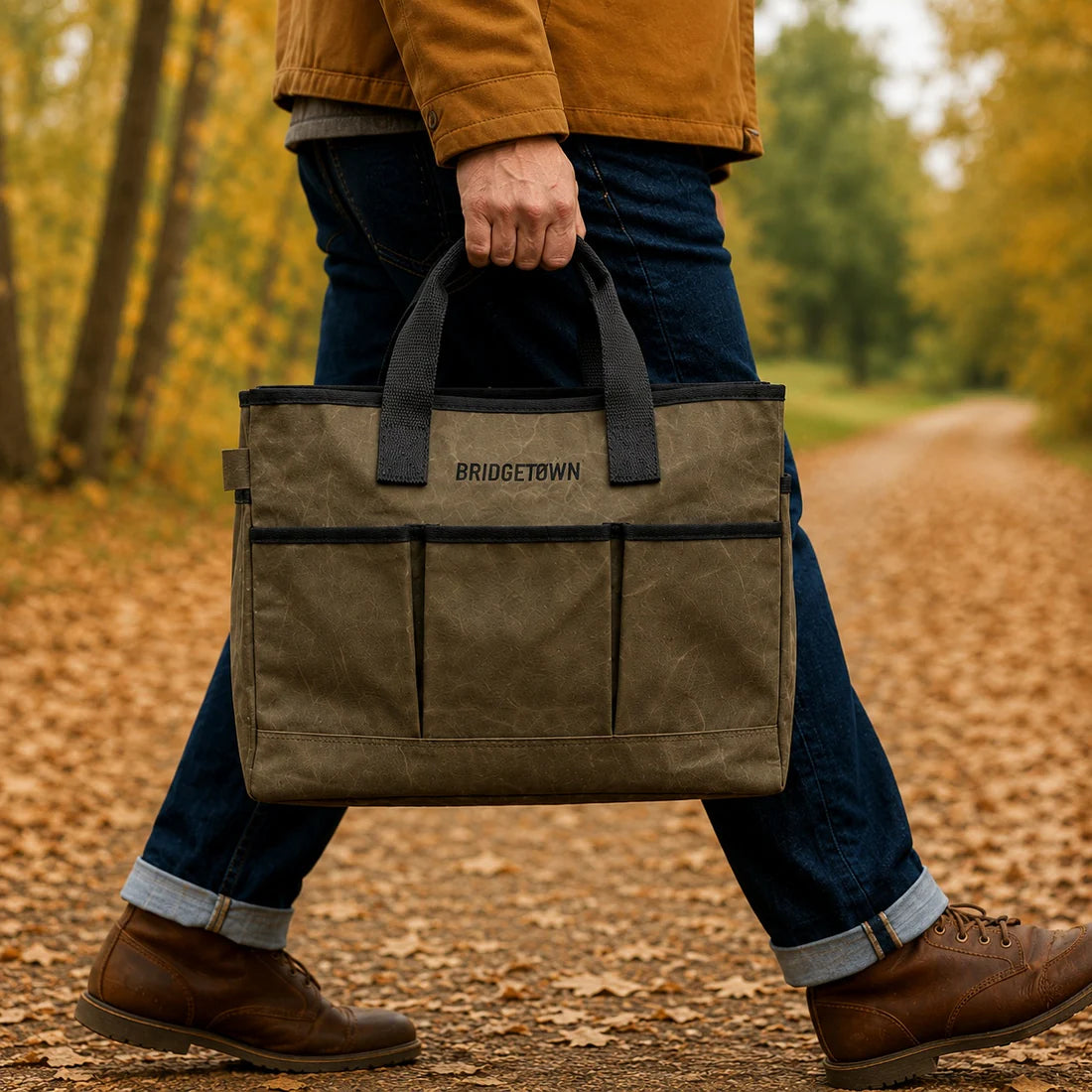 Waxed Canvas Deluxe Garden Tote Horihori.com