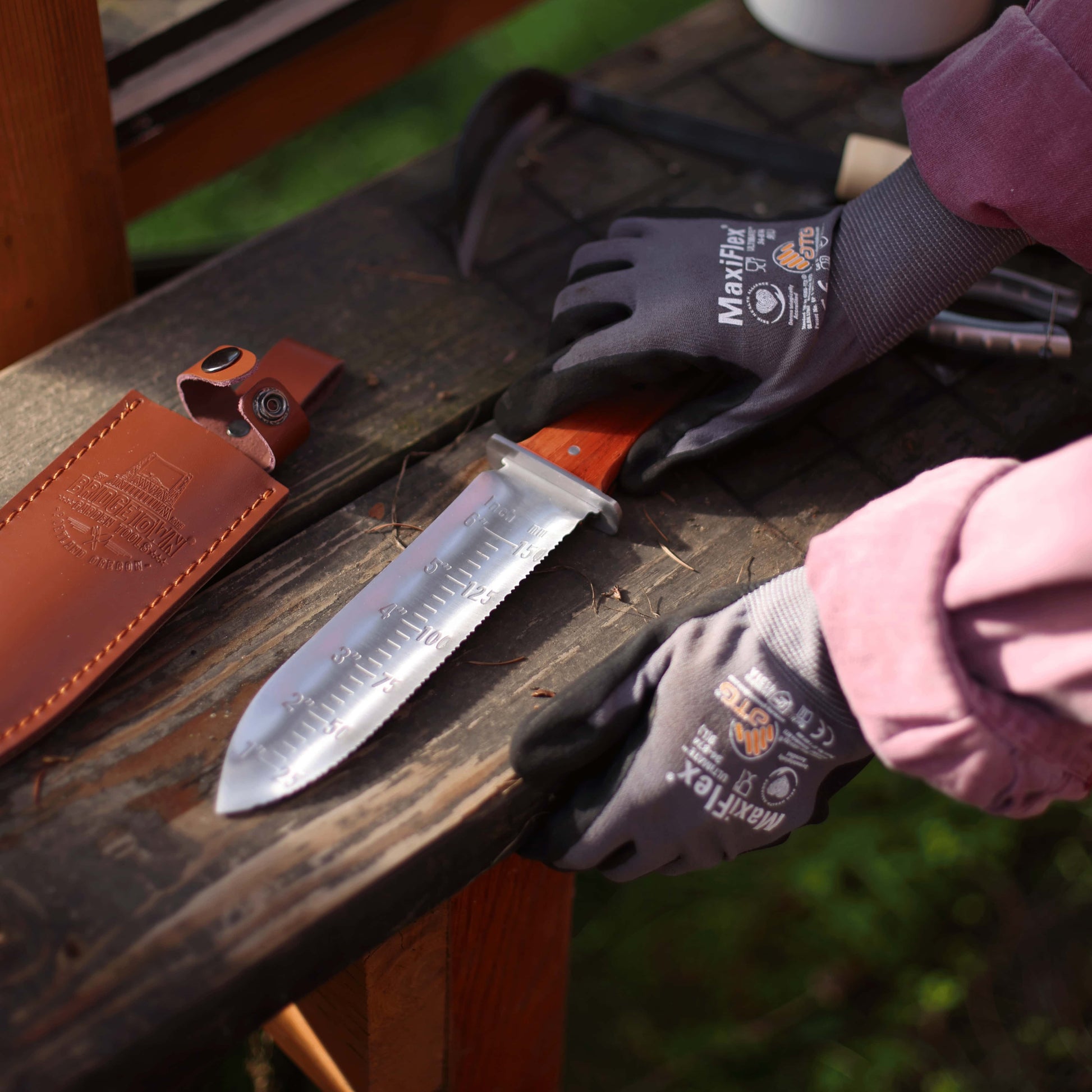 Rosewood Handle Stainless Hori Hori Gardening Knife Hori Hori Store