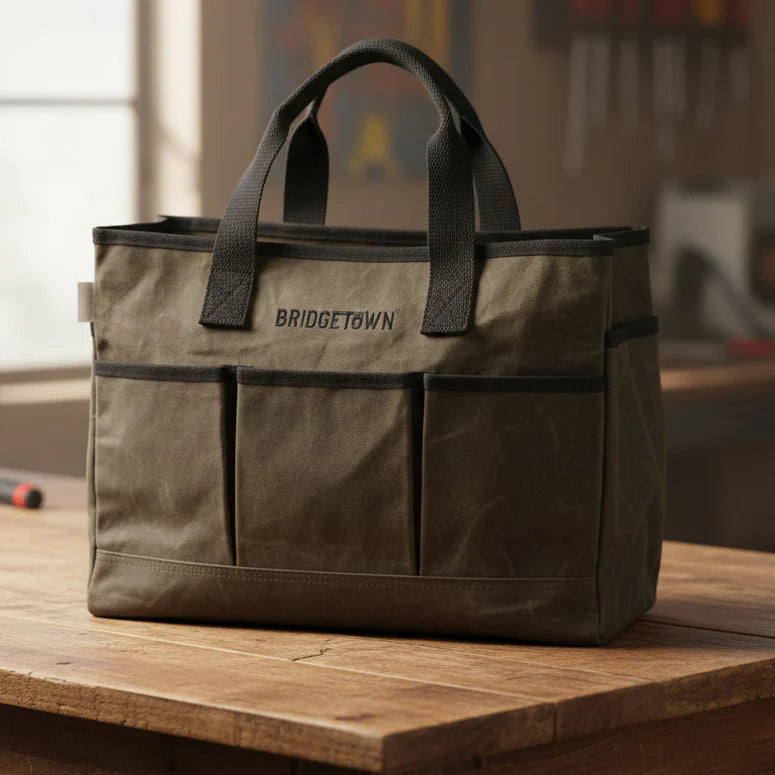 Waxed Canvas Deluxe Garden Tote Horihori.com
