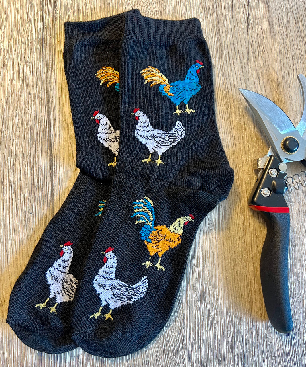 Chicken Crew Sock - Black