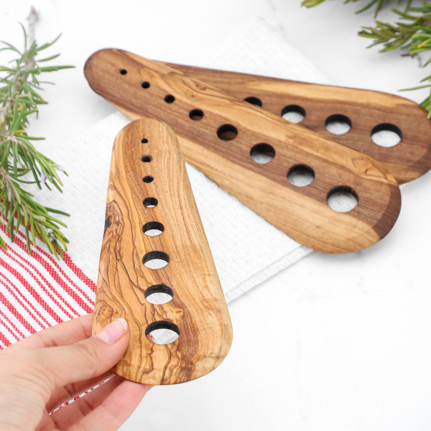 Herb Stripper | Handmade Olive Wood | Sustainable Tool